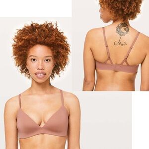 Lululemon Take Shape Bra Buttery Soft Nude Tan Padded Cups in Henna Sz 34C